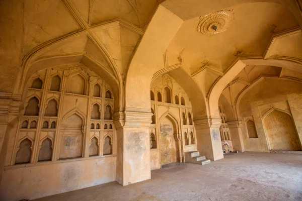 Hyderabad Telangana India February 2008 Interiors Taramati Mosque Golconda Fort — Stock Photo, Image