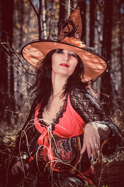 Witch in the forest — Stock Photo, Image