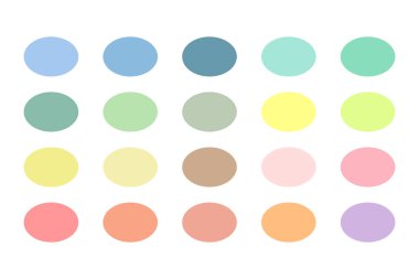 Pastel rengi Elips koleksiyonu kataloğu 