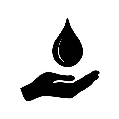 Beyaz arkaplanda el silueti olan dünyayı kaydet