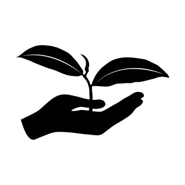 Beyaz arkaplanda el silueti olan dünyayı kaydet