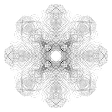 vektöre göre çizgiler dairesel desen tasarımından siyah logo