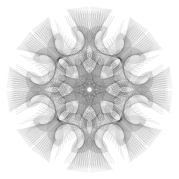 Чорна Радіальна Лінія Візерунок Суміш Абстрактного Дизайну Логотипу Мистецтва Вектором — стоковий вектор