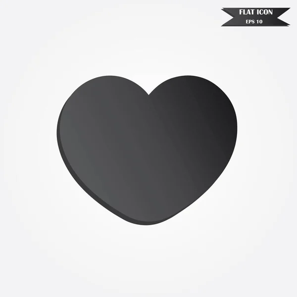 Černá Ikona Srdce Designem Gradient Láska Symbol Šťastný Valentýna Růžovém — Stockový vektor
