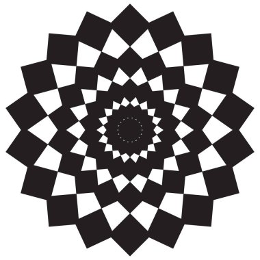 Beyaz arkaplanda kare daire deseni modern