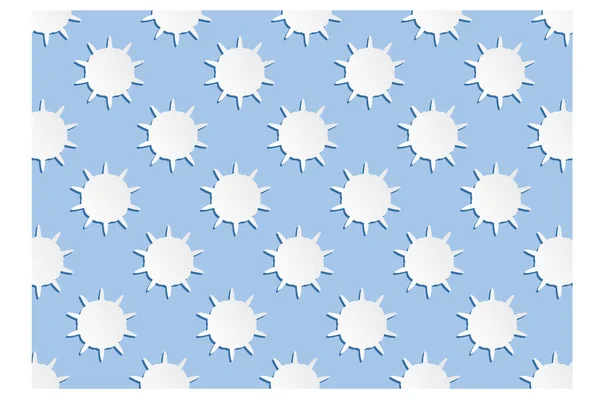 Flower Paper Cut Art Pattern Background — Stock Vector