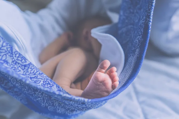 Feet sleeping baby — Stock Photo, Image