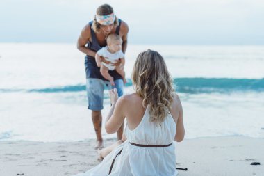 bir çocuk aşık güzel genç Çift