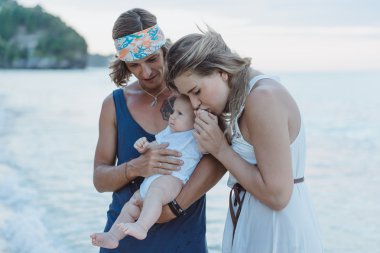 bir çocuk aşık güzel genç Çift