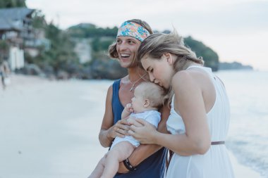 bir çocuk aşık güzel genç Çift