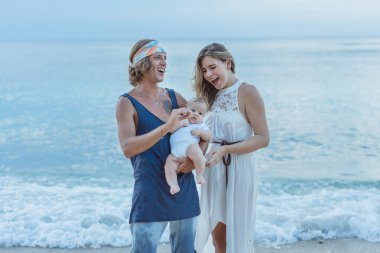 bir çocuk aşık güzel genç Çift