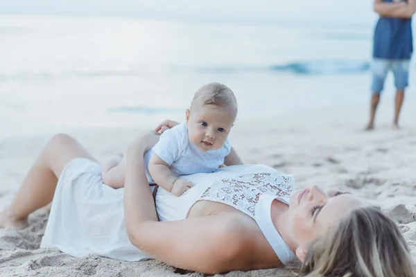 Happy woman with a child. — Stock Photo, Image