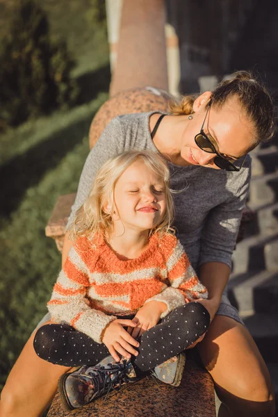 Young mother with cute daughter — Stock Photo, Image