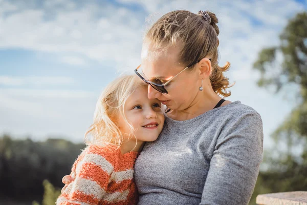Young mother with cute daughter — Stock Photo, Image