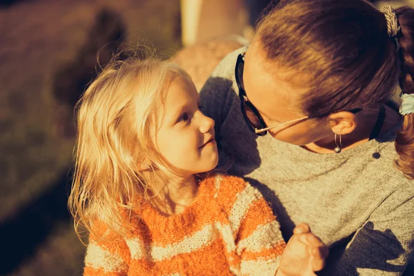 Young mother with cute daughter — Stock Photo, Image