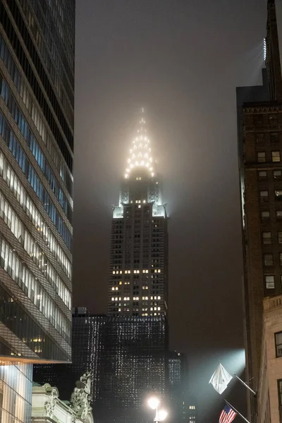 Chrysler Building Skyskrapor New York December 2020 — Stockfoto