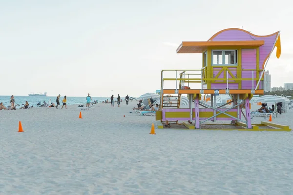 Miami Beach Sunset Time Beach — Stock Photo, Image