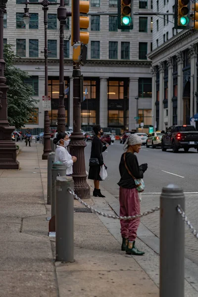 New York Filadelfie Pouliční Foto Ulice Města Prosinec 2020 — Stock fotografie