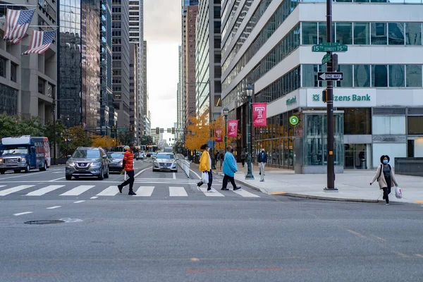 New York Philadelphia Straßenfotos Straßen Der Stadt Dezember 2020 — Stockfoto
