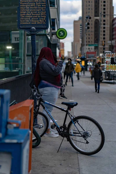 New York Filadelfie Pouliční Foto Ulice Města Prosinec 2020 — Stock fotografie