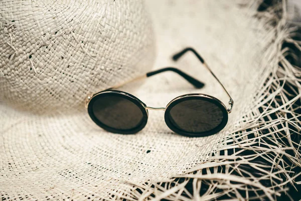 Occhiali Sole Rotondi Moda Moda — Foto Stock