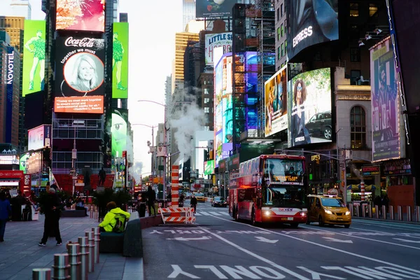 New York Manhattan Times Square Banners Publicitários — Fotografia de Stock