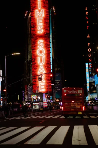 New York Manhattan Times Square Banners Publicitários — Fotografia de Stock