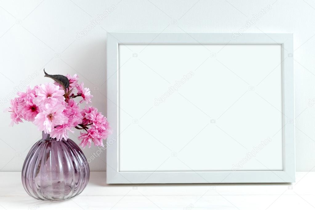 Pink Blossom styled mockup stock photography