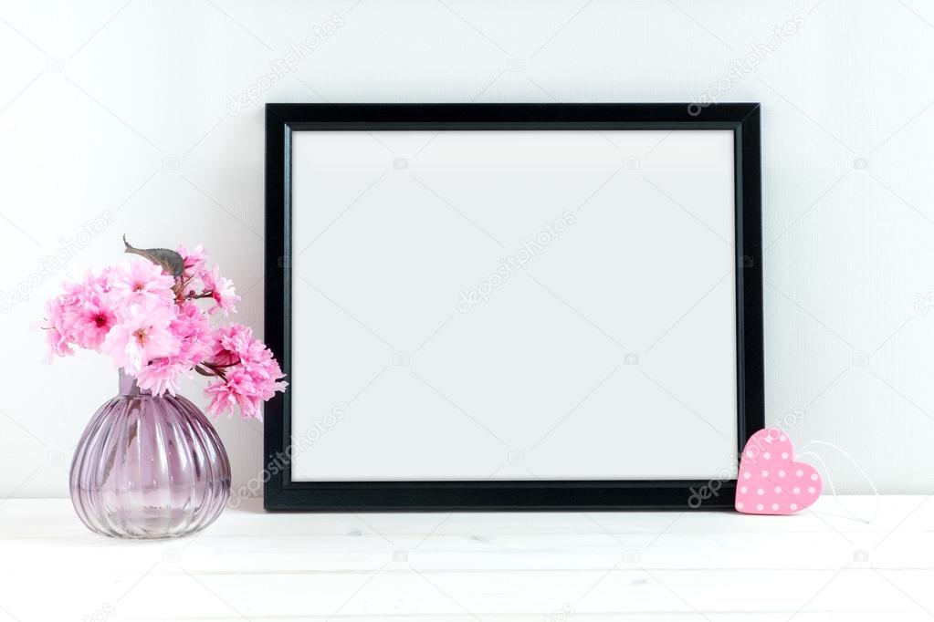 Pink Blossom styled mockup stock photography