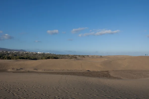 Dunas con pisadas — Foto de Stock