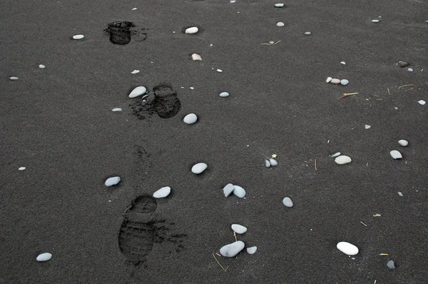 Pegadas na areia — Fotografia de Stock