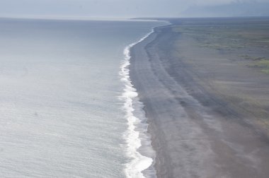 Manzara siyah kum Beach