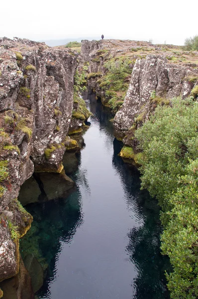 Nehir tektonik plaka arasındaki — Stok fotoğraf