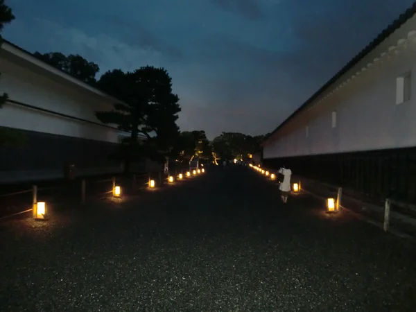 Estrada com luzes — Fotografia de Stock