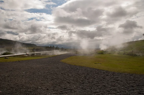 Steam of hot springs — Stock Photo, Image