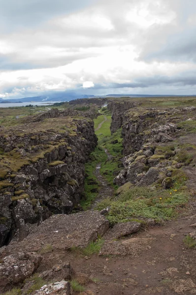 Τεκτονικές πλάκες σε (Thingvellir) — Φωτογραφία Αρχείου