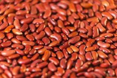 Kırmızı fasulye tanelerini yakından çek.