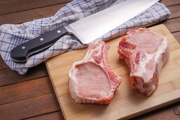 Raw Pork chops — Stock Photo, Image