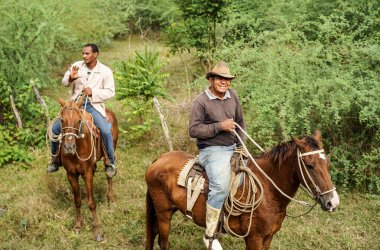 Cuban Cowboys, Gaucho and their Horses clipart