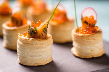 Lezzetli vatandaşlara somon meze