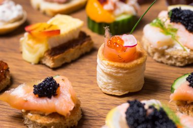 Zarif lüks meze yelpazesi