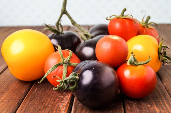 Verse kleurrijke tomaten — Stockfoto