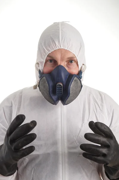 Man in protective suit — Stock Photo, Image