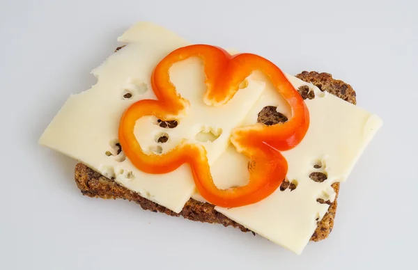 Pane integrale di segale con formaggio — Foto Stock