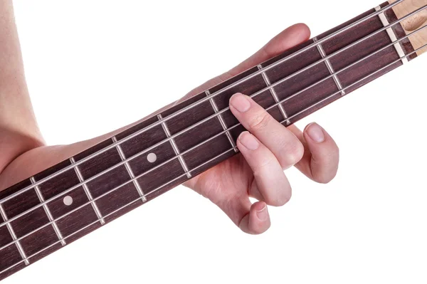 Hands of an teenager plays guitar — Stock Photo, Image