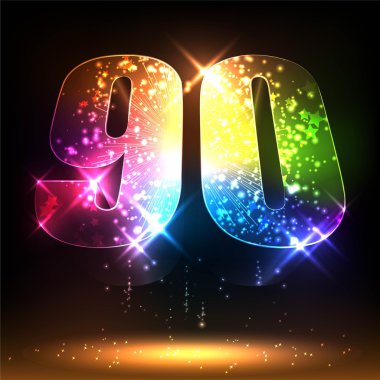 Numara doksan. 3D resimler