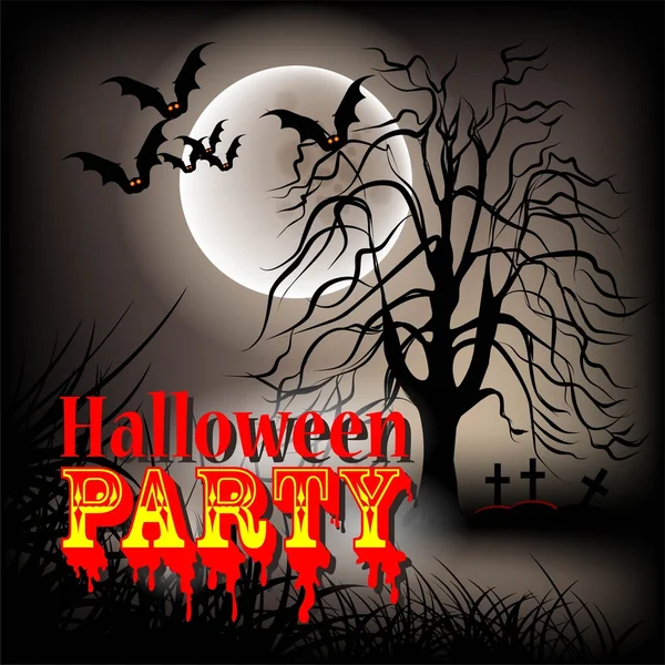 Gestaltung des Textes der Halloween-Party — Stockvektor