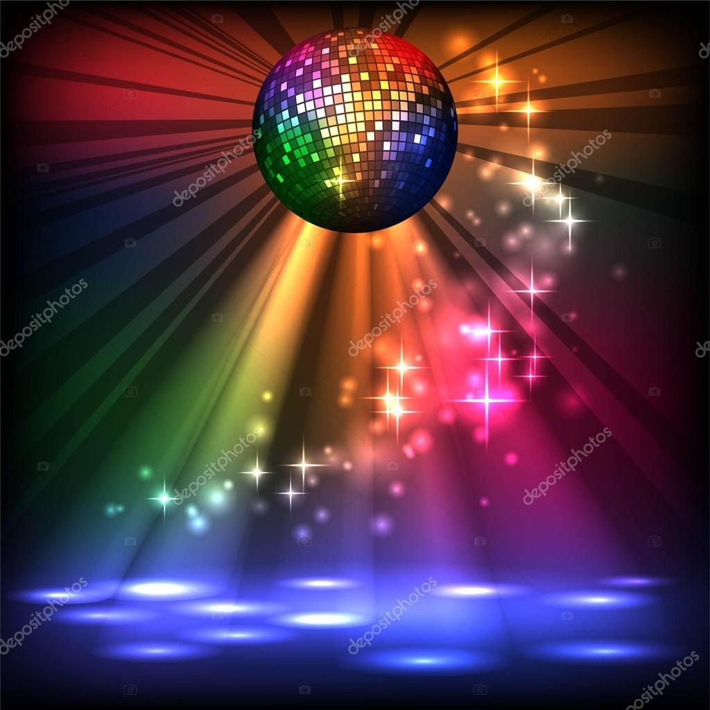 Sparkling disco ball. Night party Stock-Vektorgrafik