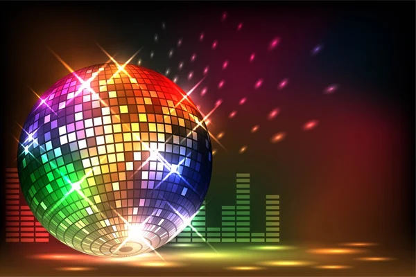 Ігристий диско-куля. Нічна вечірка — стоковий вектор