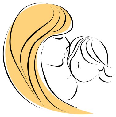 genç anne bebek bakım ve sevgi ile sarılma